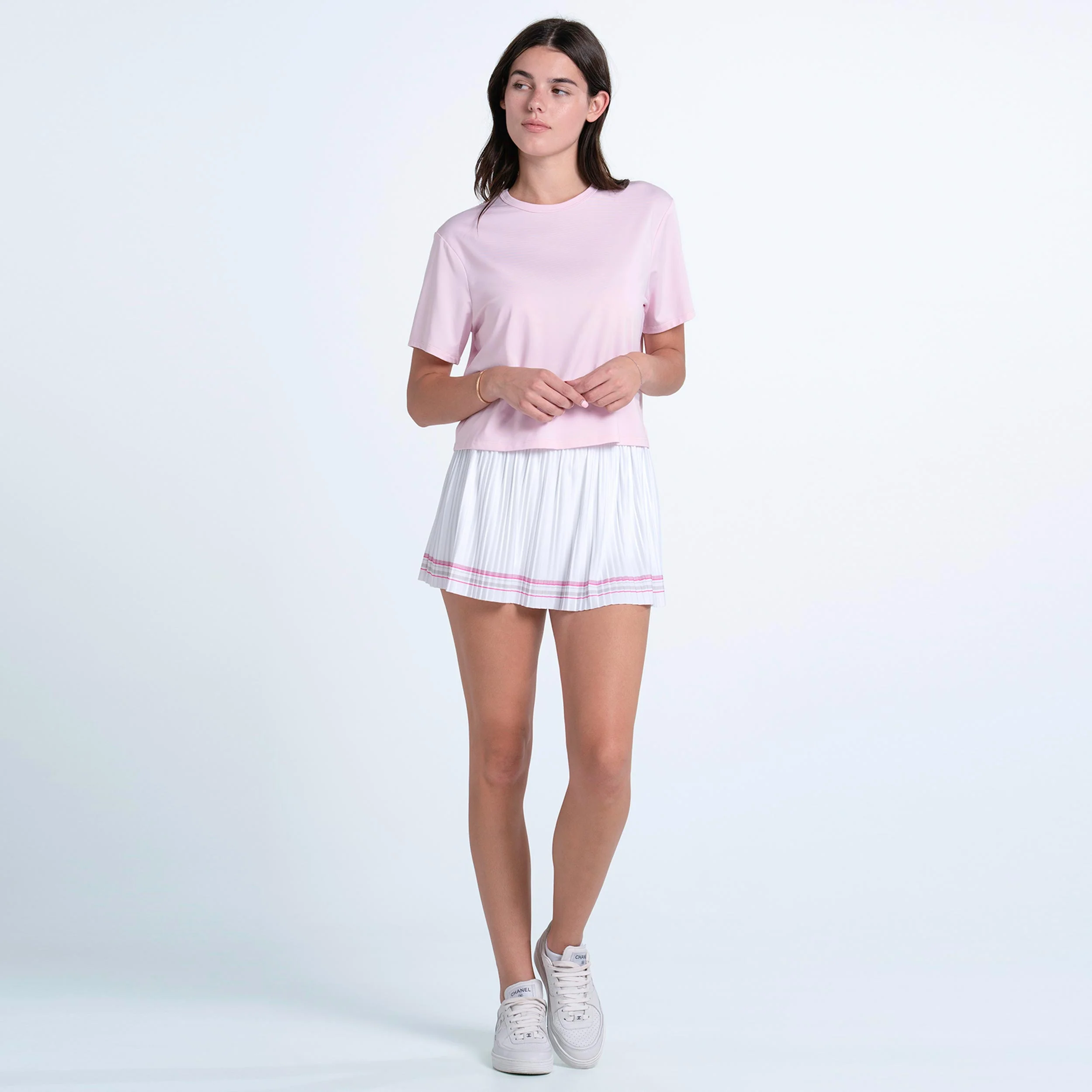 Power Box T-Shirt Damen - rosa, weiß - Image 5