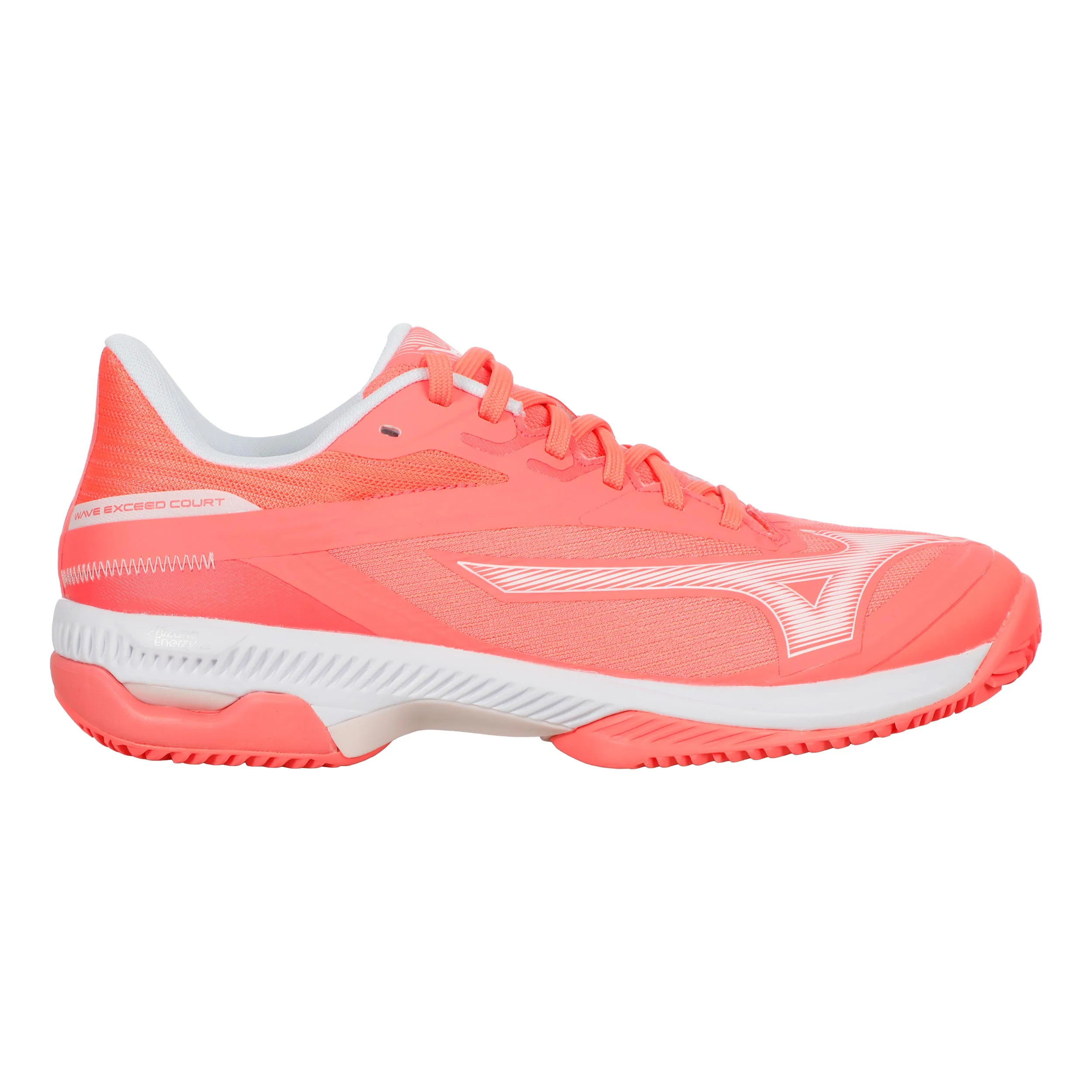 Wave Exceed Court Sandplatzschuh Damen-Koralle,Weiß