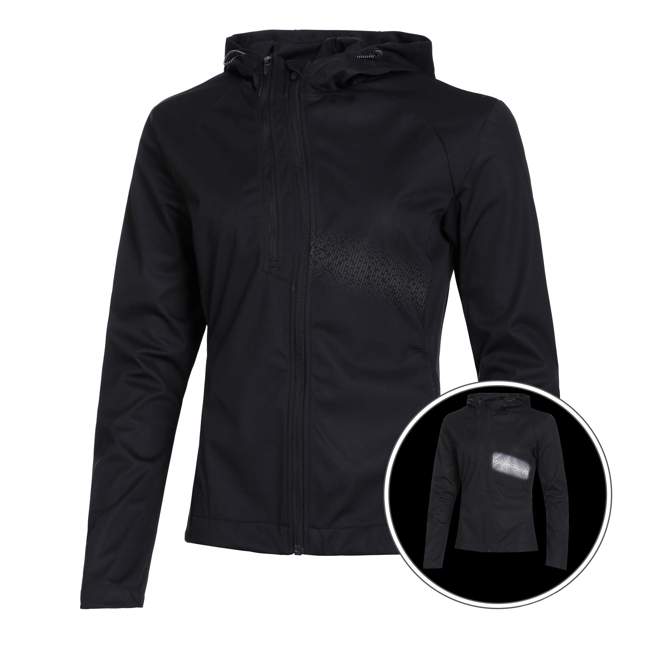 Reflex-Tex Laufjacke Damen-Schwarz