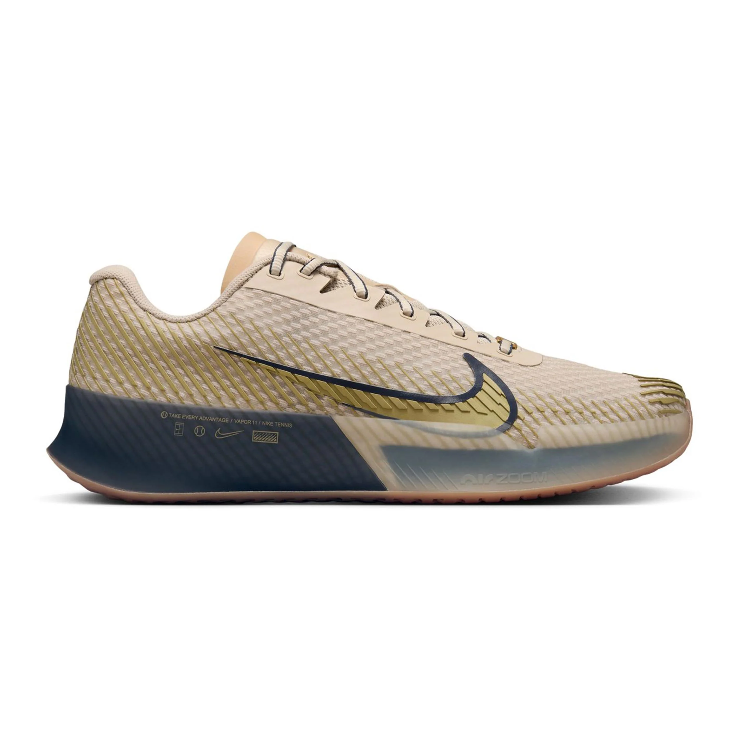Air Zoom Vapor 11 Premium Allcourtschuh Herren-Beige,Dunkelblau