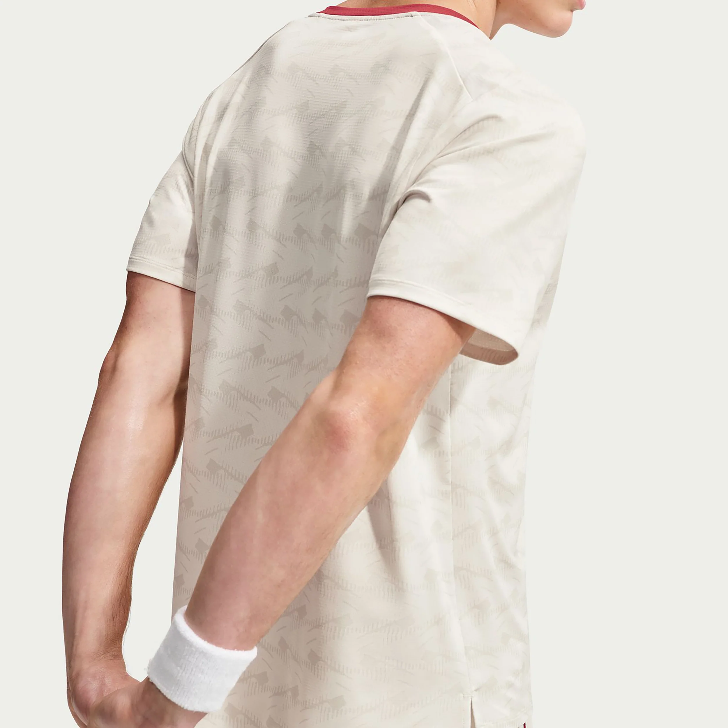Court Advantage T-Shirt Herren - creme, rot - Image 4