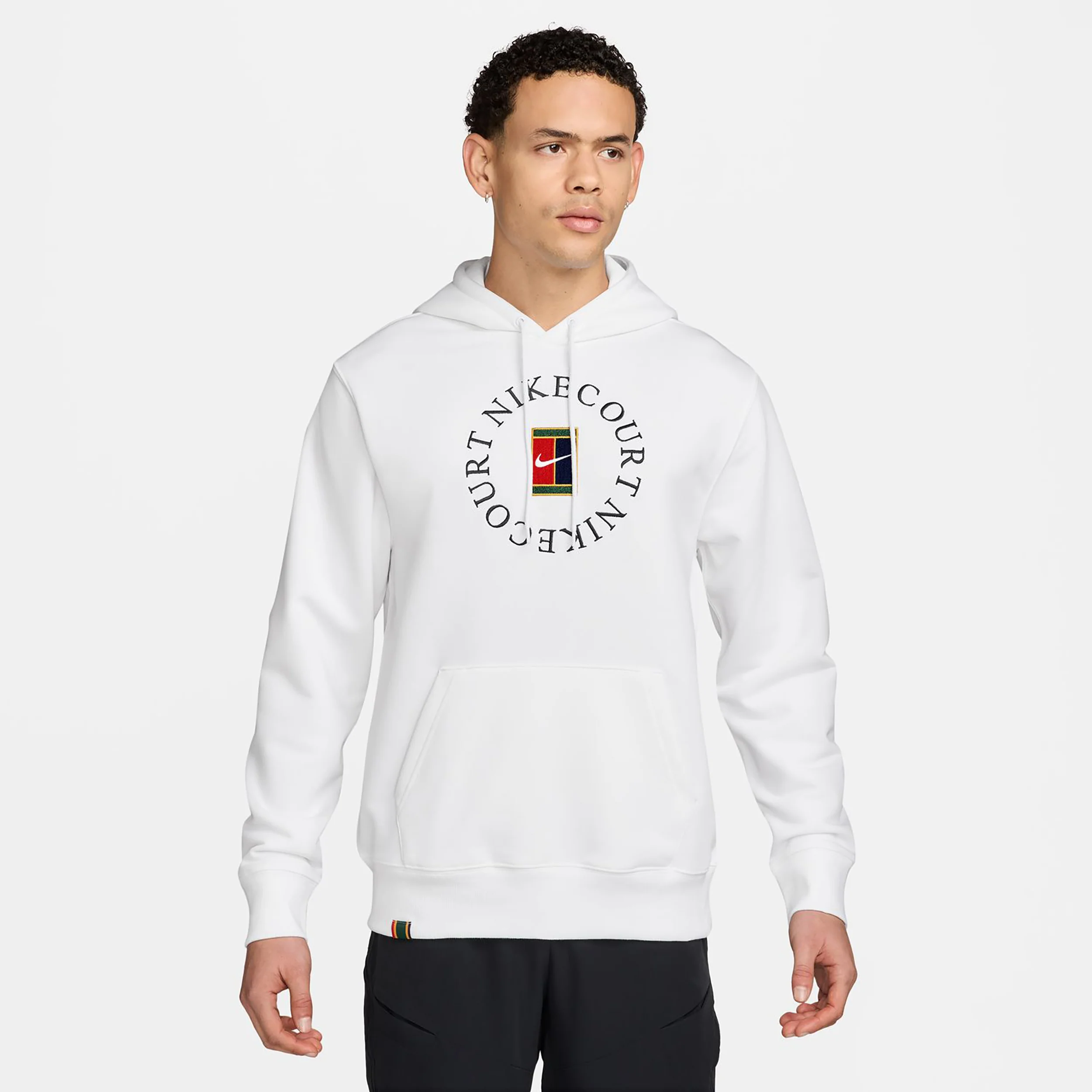 Court Dri-Fit Heritage Hoody Herren - weiß, schwarz