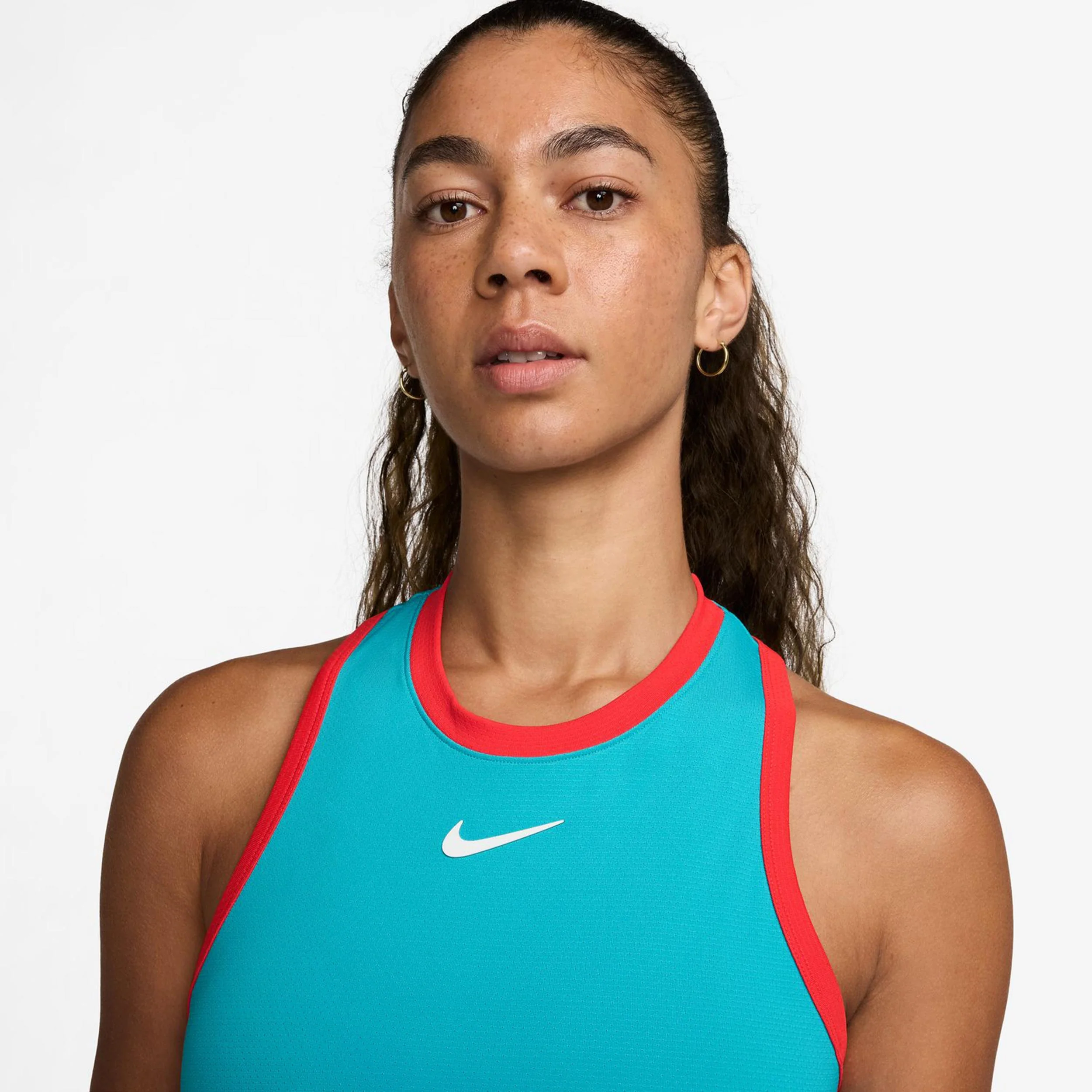 Court Dri-FIT Slam Kleid Damen-Türkis,Rot - Image 8