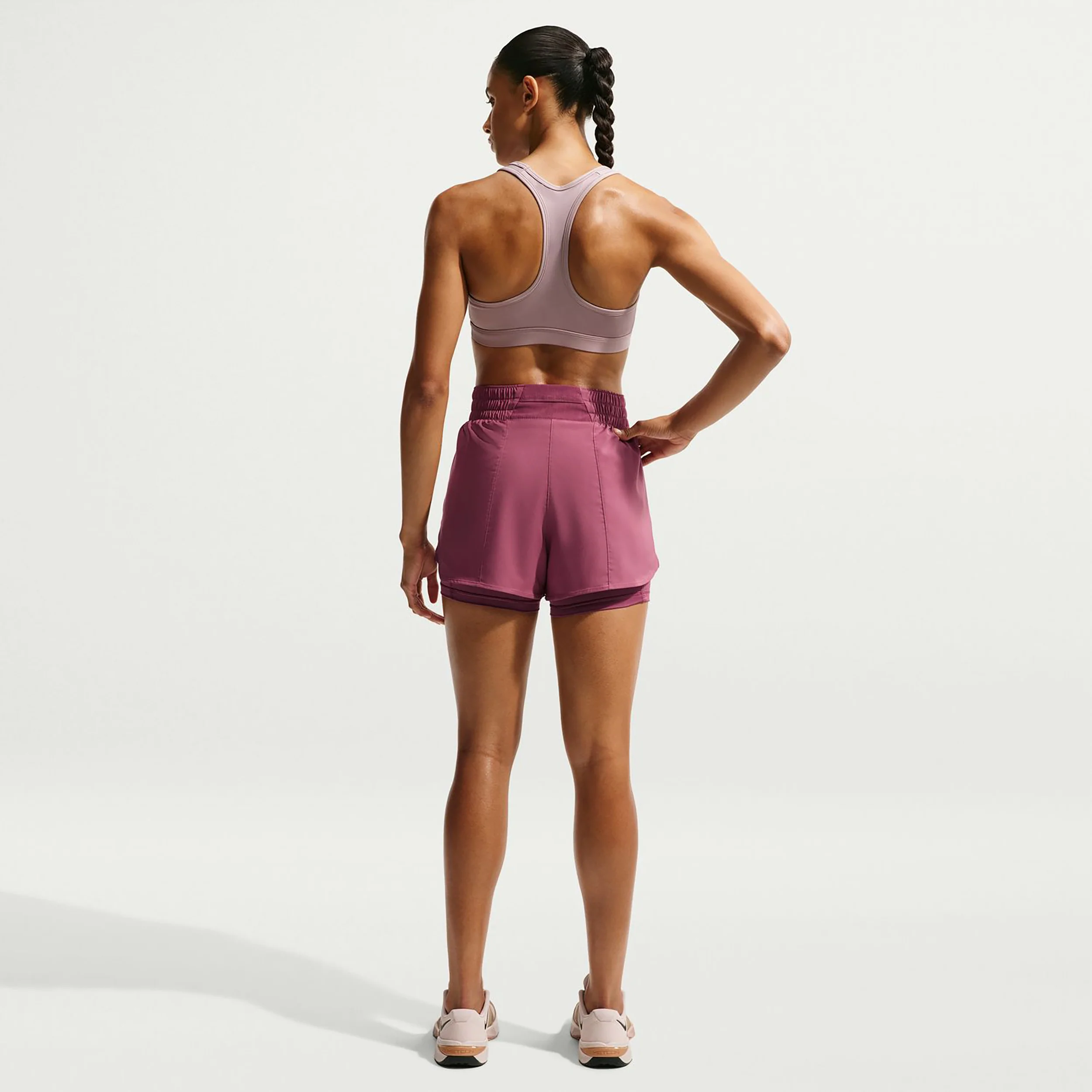 Dri-Fit One High Rise 2in1 3in Shorts Damen - mauve - Image 3