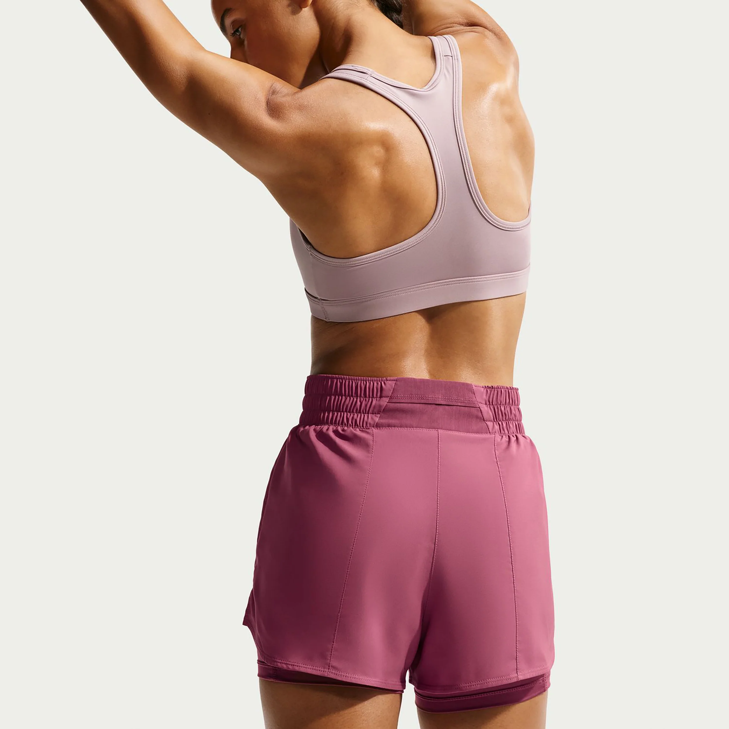 Dri-Fit One High Rise 2in1 3in Shorts Damen - mauve - Image 4