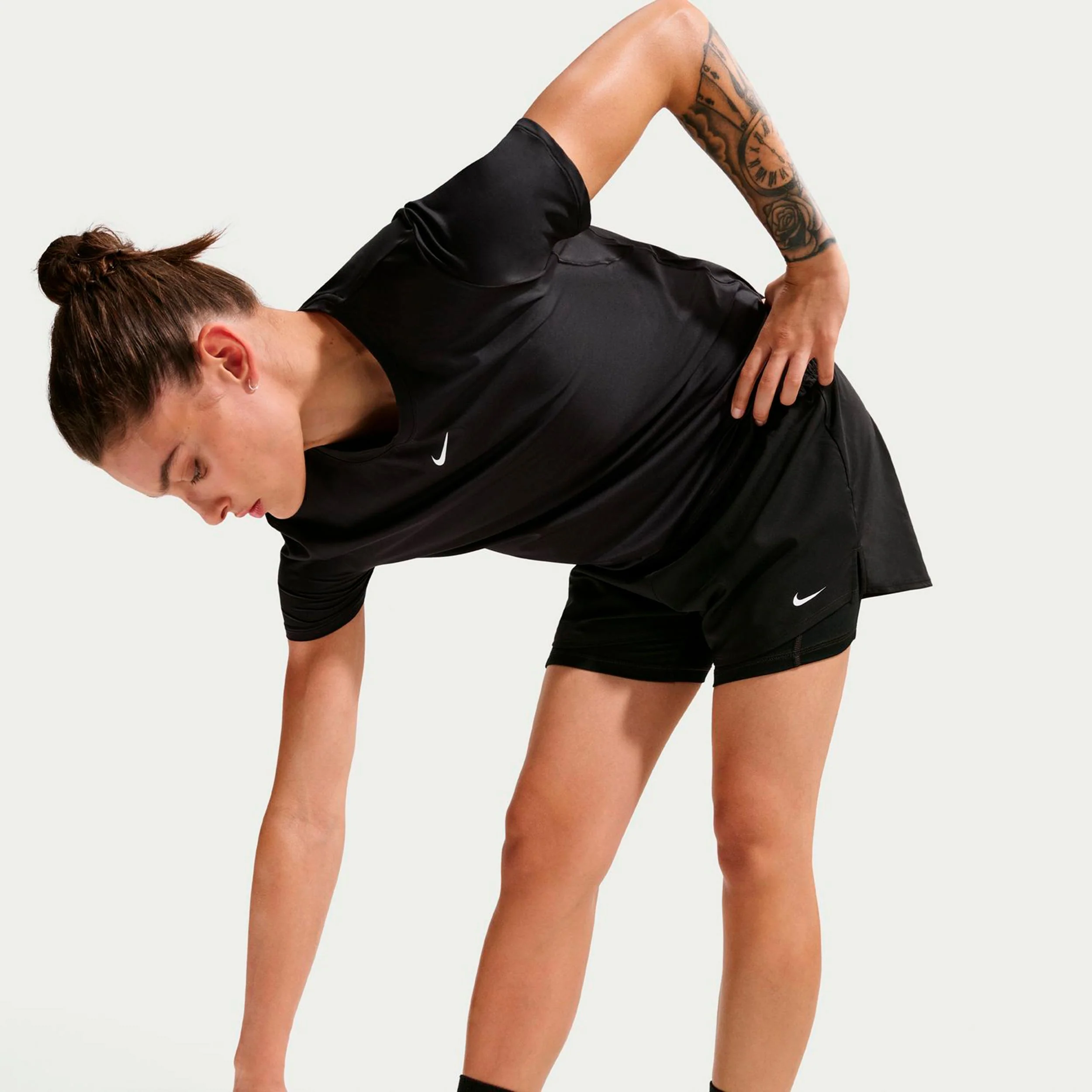 Dri-Fit One High Rise 2in1 3in Shorts Damen - schwarz, weiß - Image 5