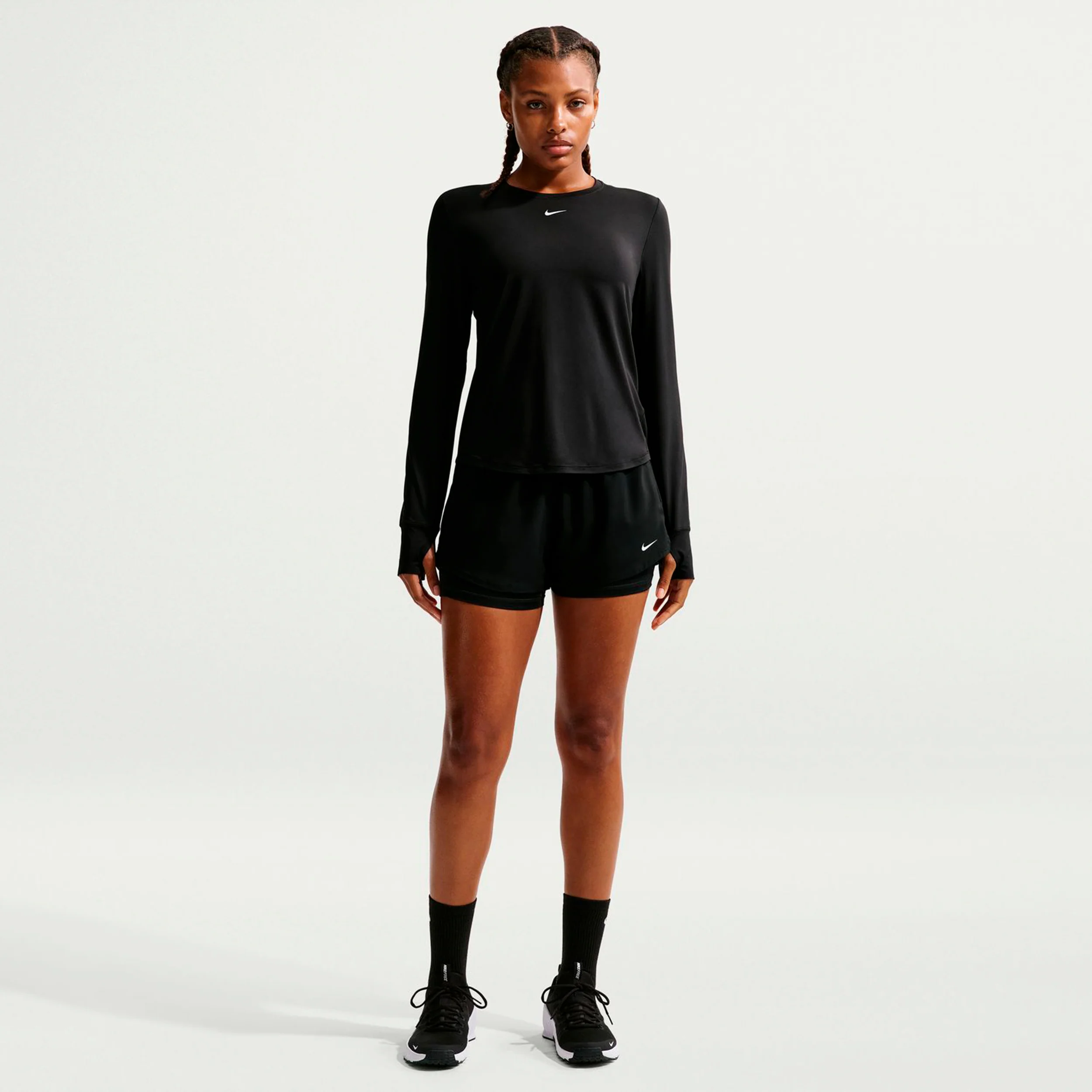 One Classic Dri-Fit Longsleeve Damen - schwarz, weiß - Image 2