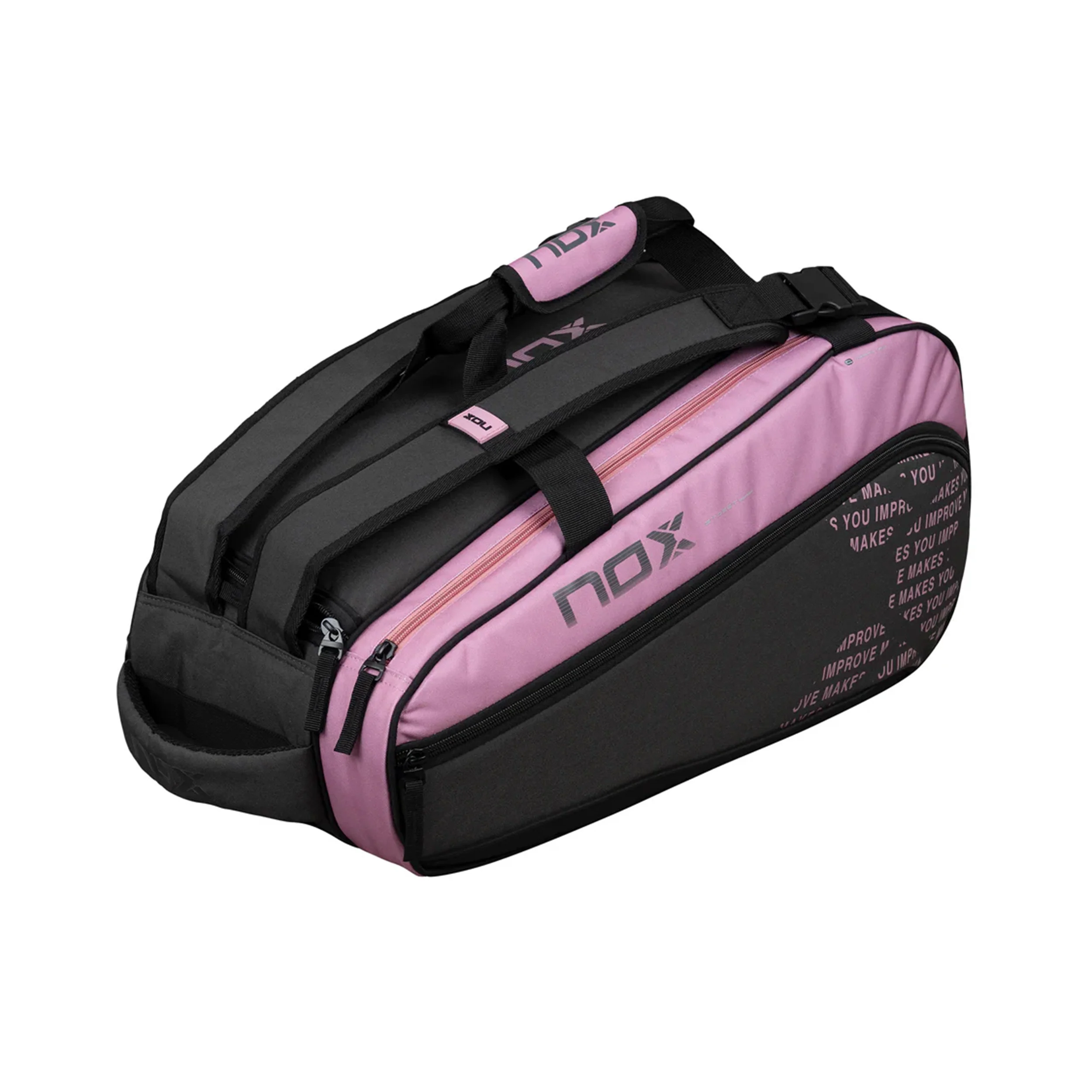 Padelschlägertasche-Grau,Pink