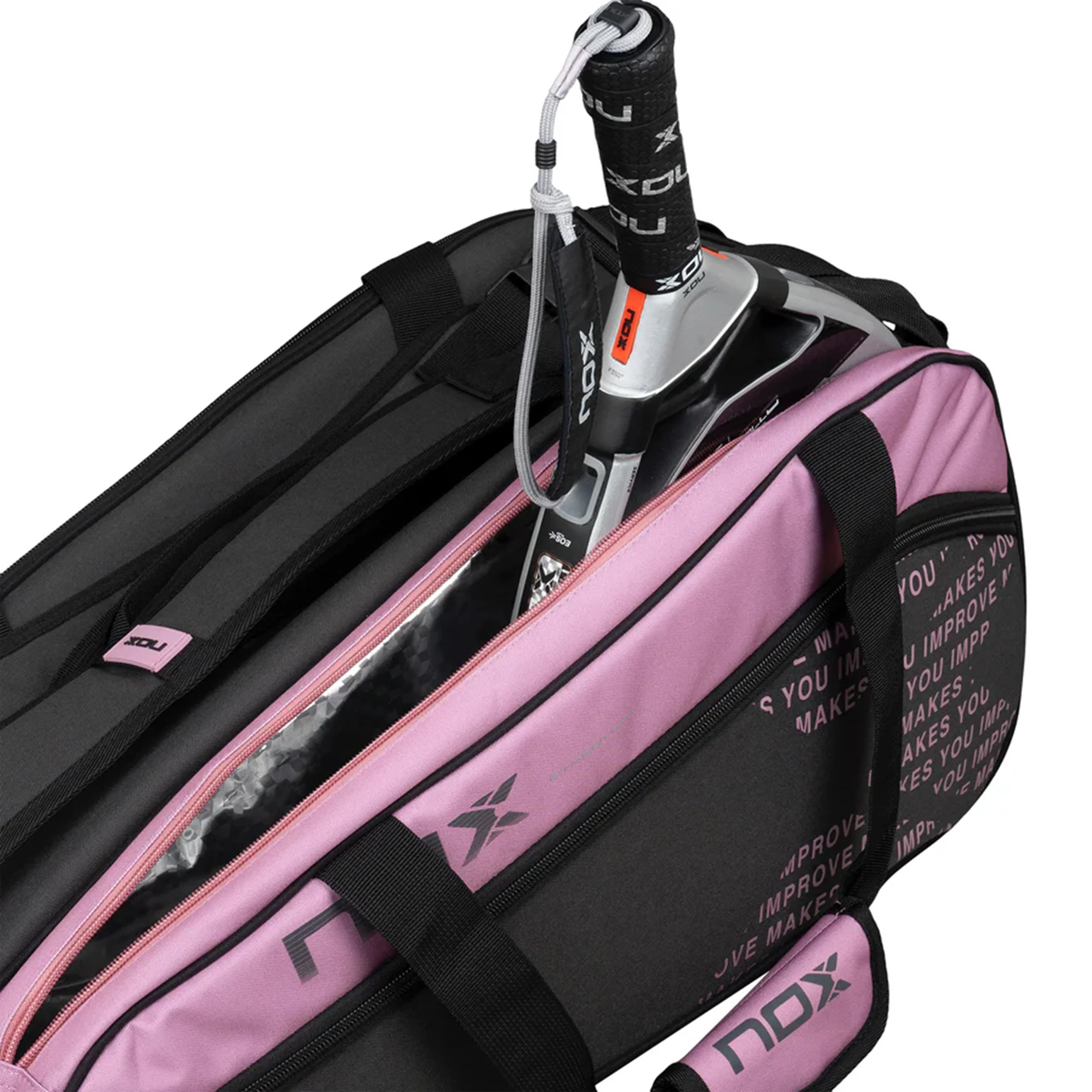 Padelschlägertasche-Grau,Pink - Image 6