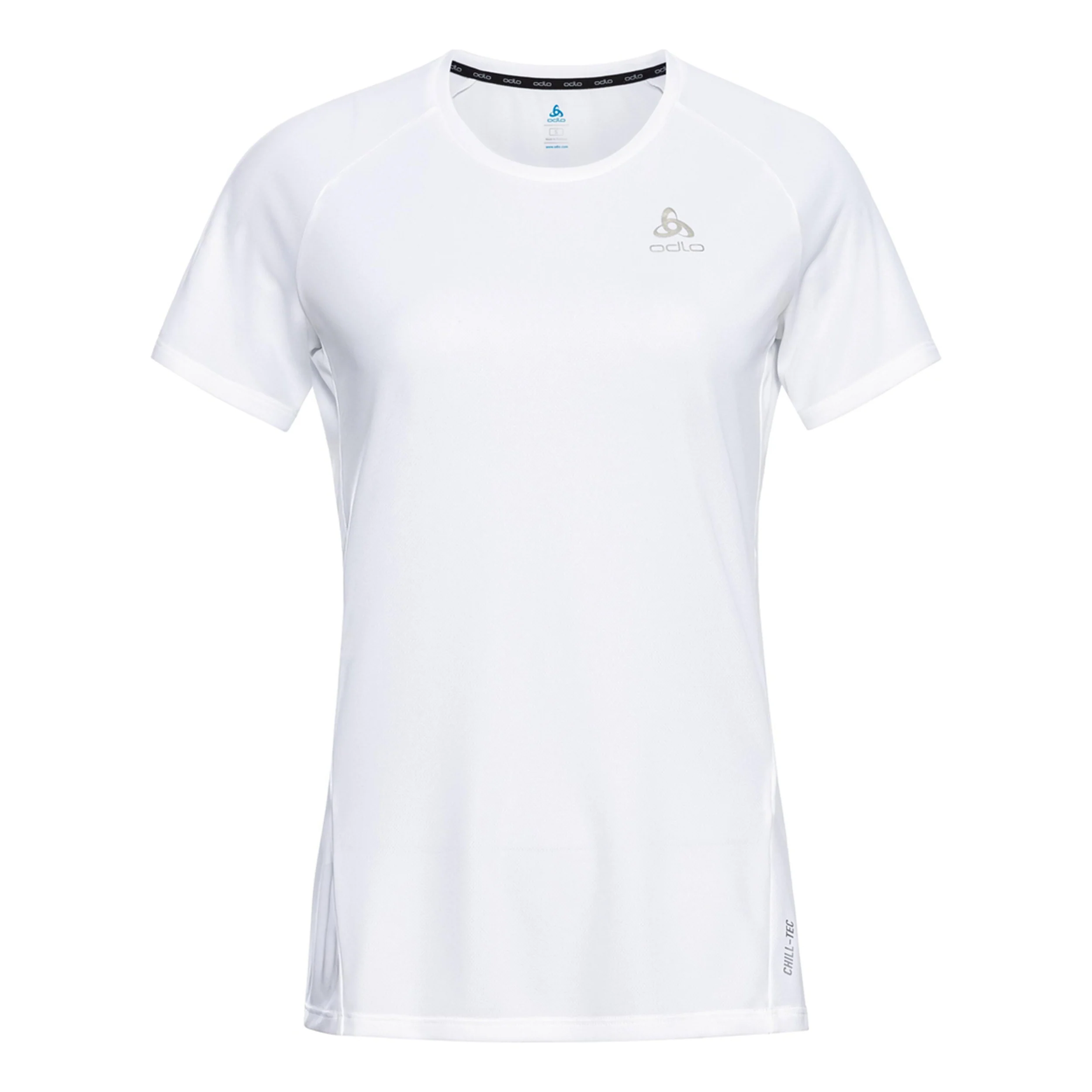 Crew Neck Essential Chill-Tech Laufshirt Damen-Weiß