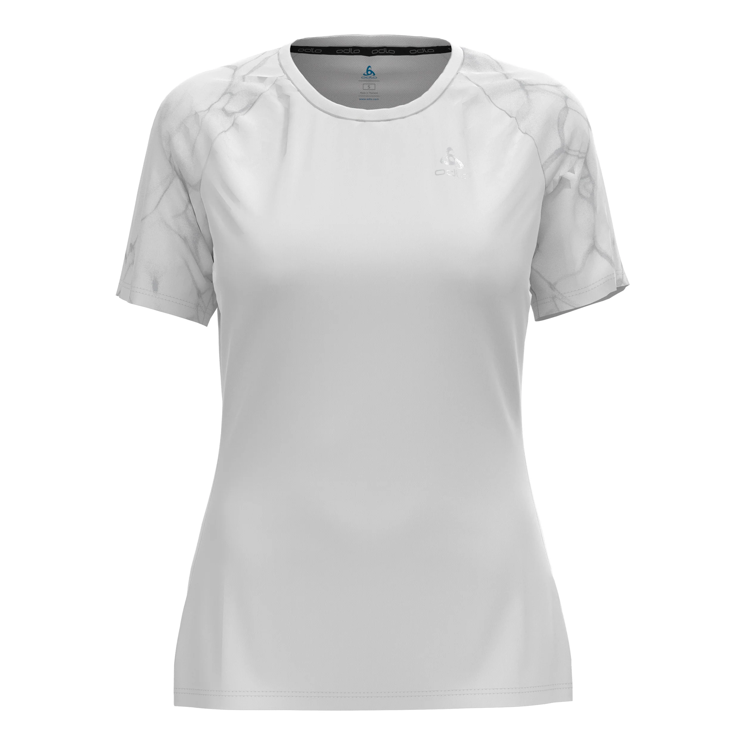Essential Print Crew Neck Laufshirt Damen-Weiß