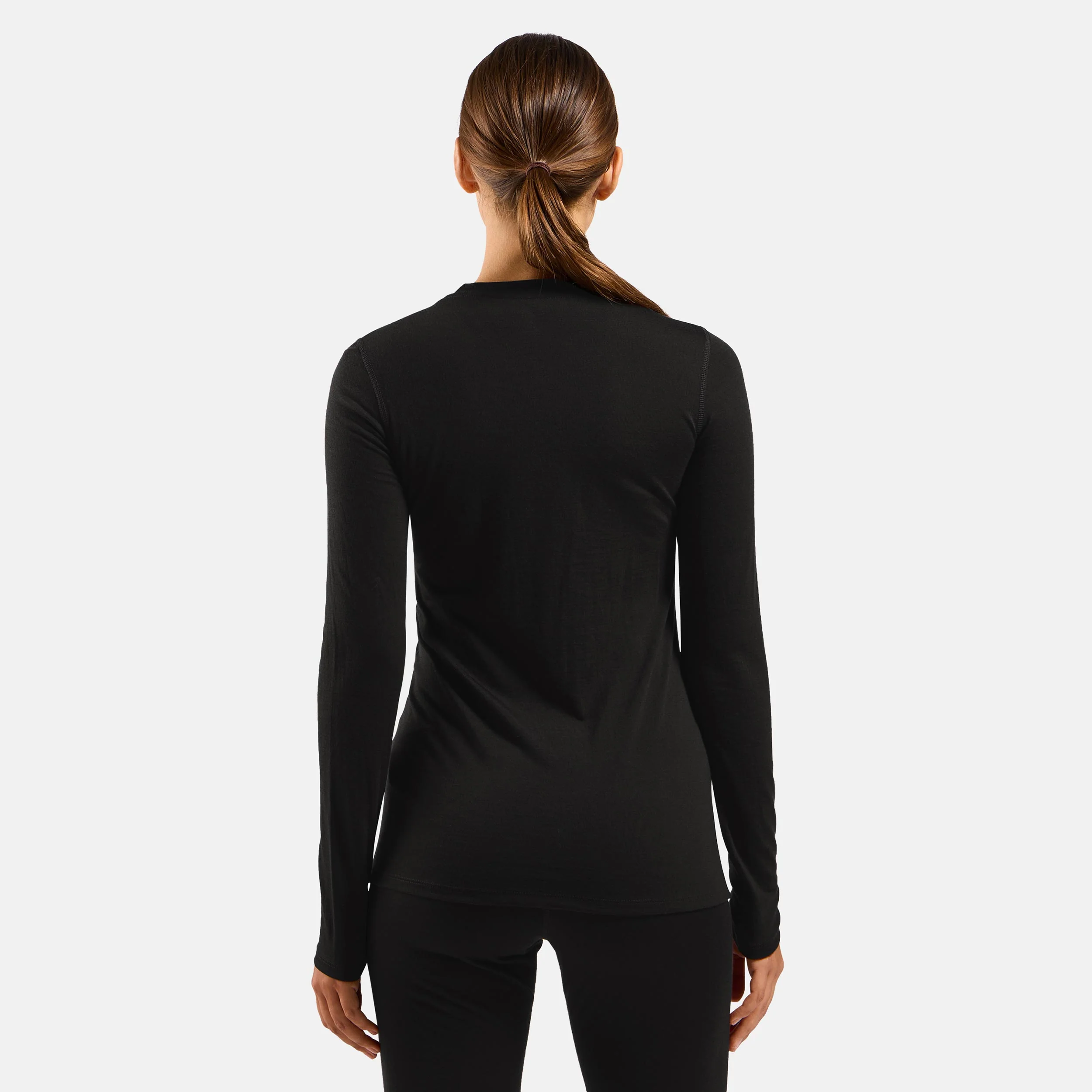 Merino 160Crew Longsleeve Damen-Schwarz - Image 4