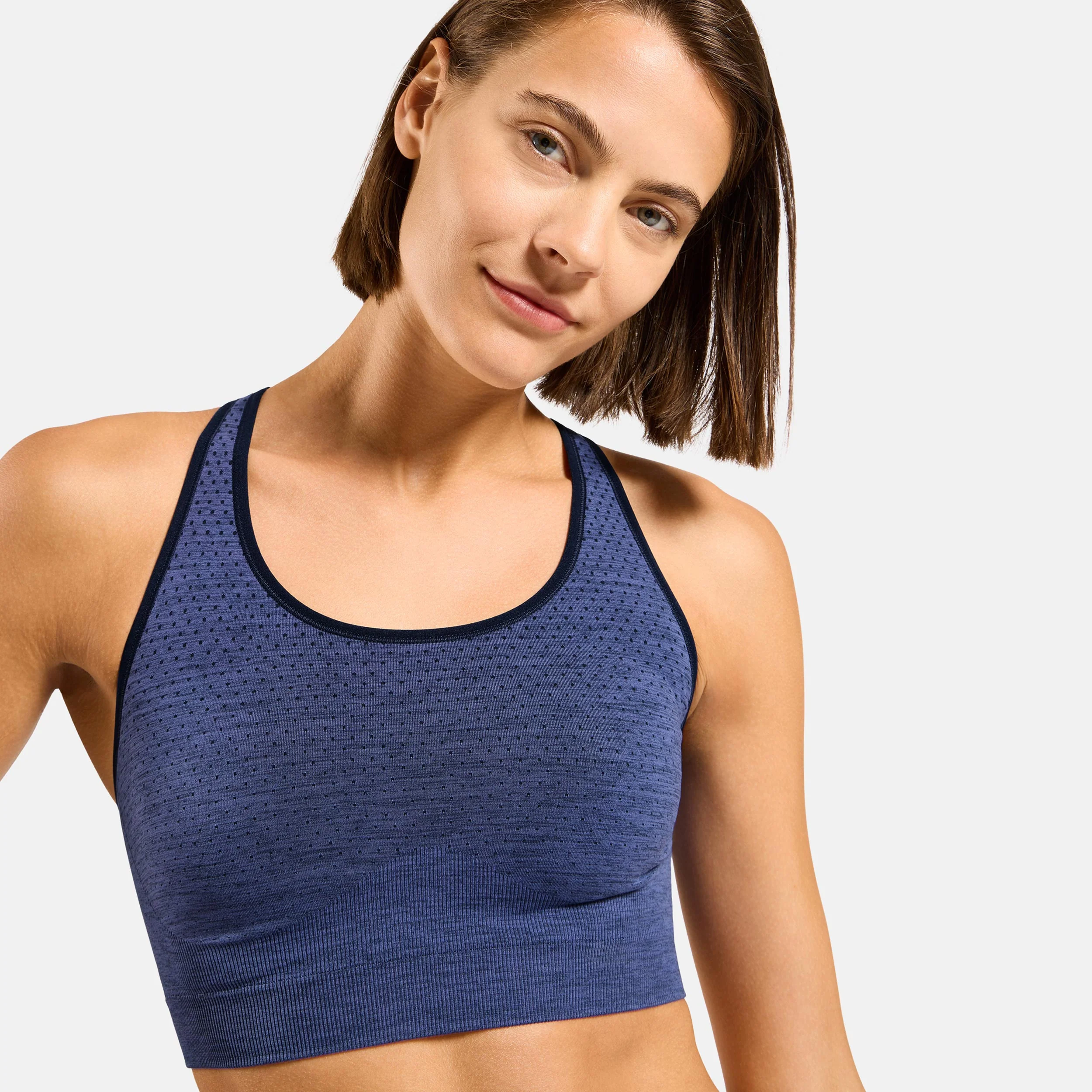 Seamless Medium Padded Sport Sport-BH Damen - blau - Image 5