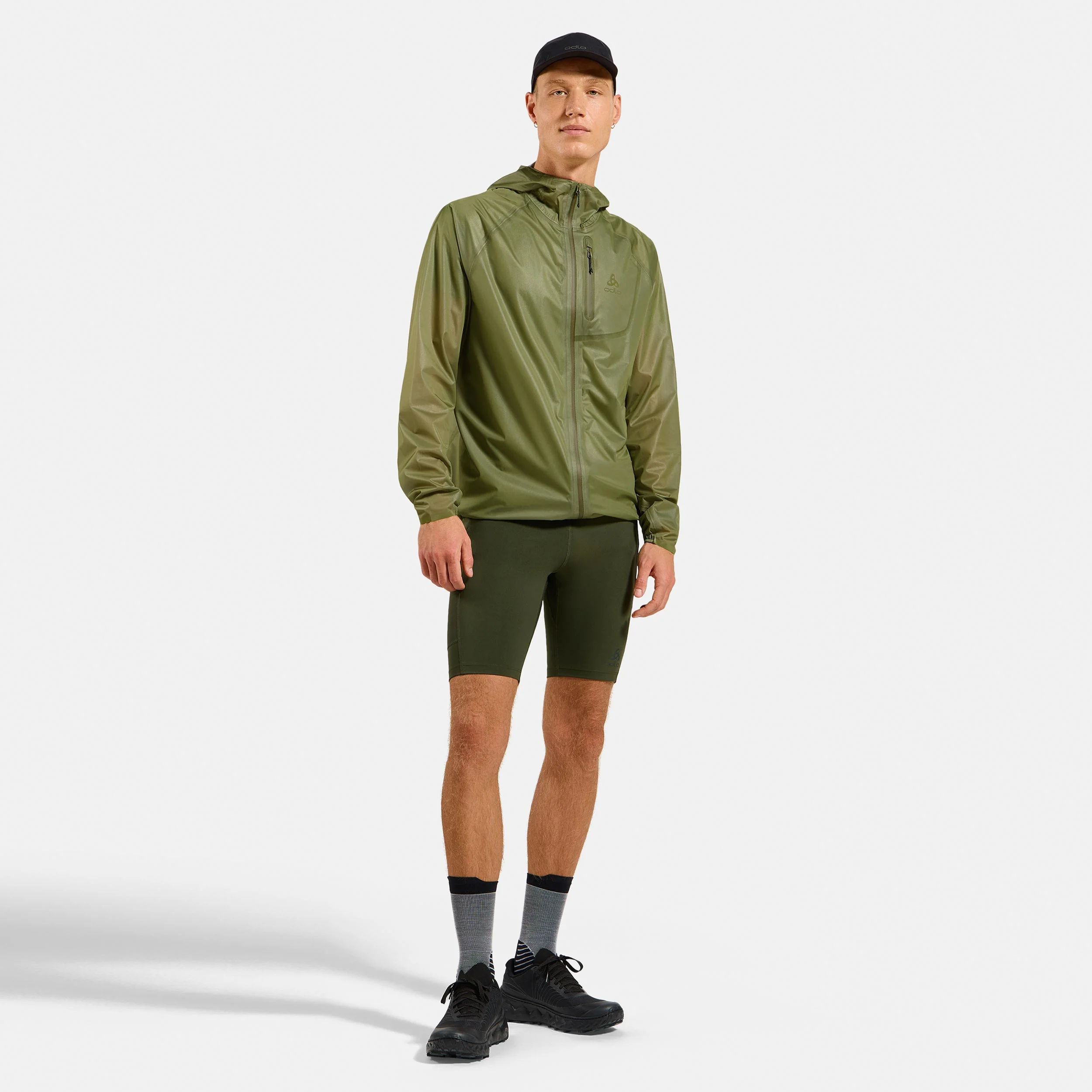Zeroweight Dual Dry PK Waterproof Laufjacke Herren-grün - Image 5