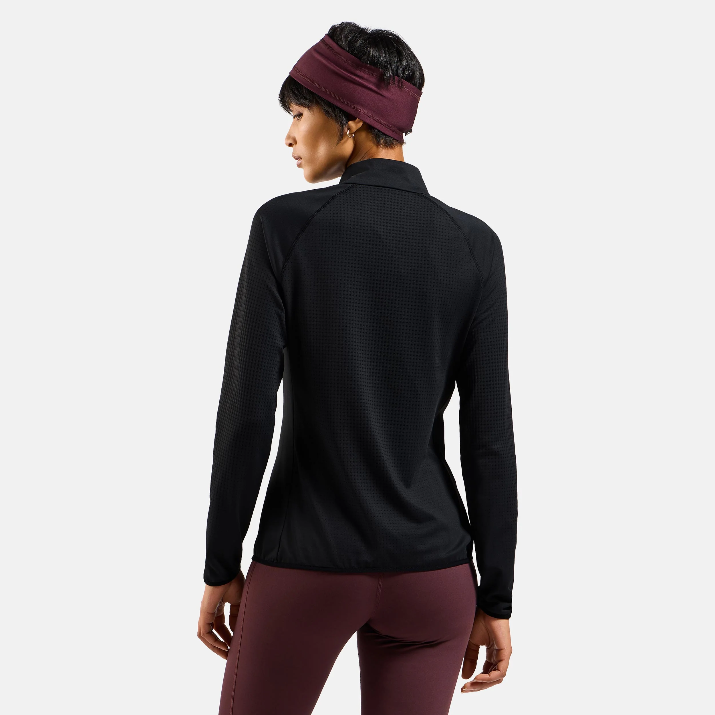 Zeroweight Warm Mid Layer 1/2 Zip Laufshirt Damen - schwarz - Image 4