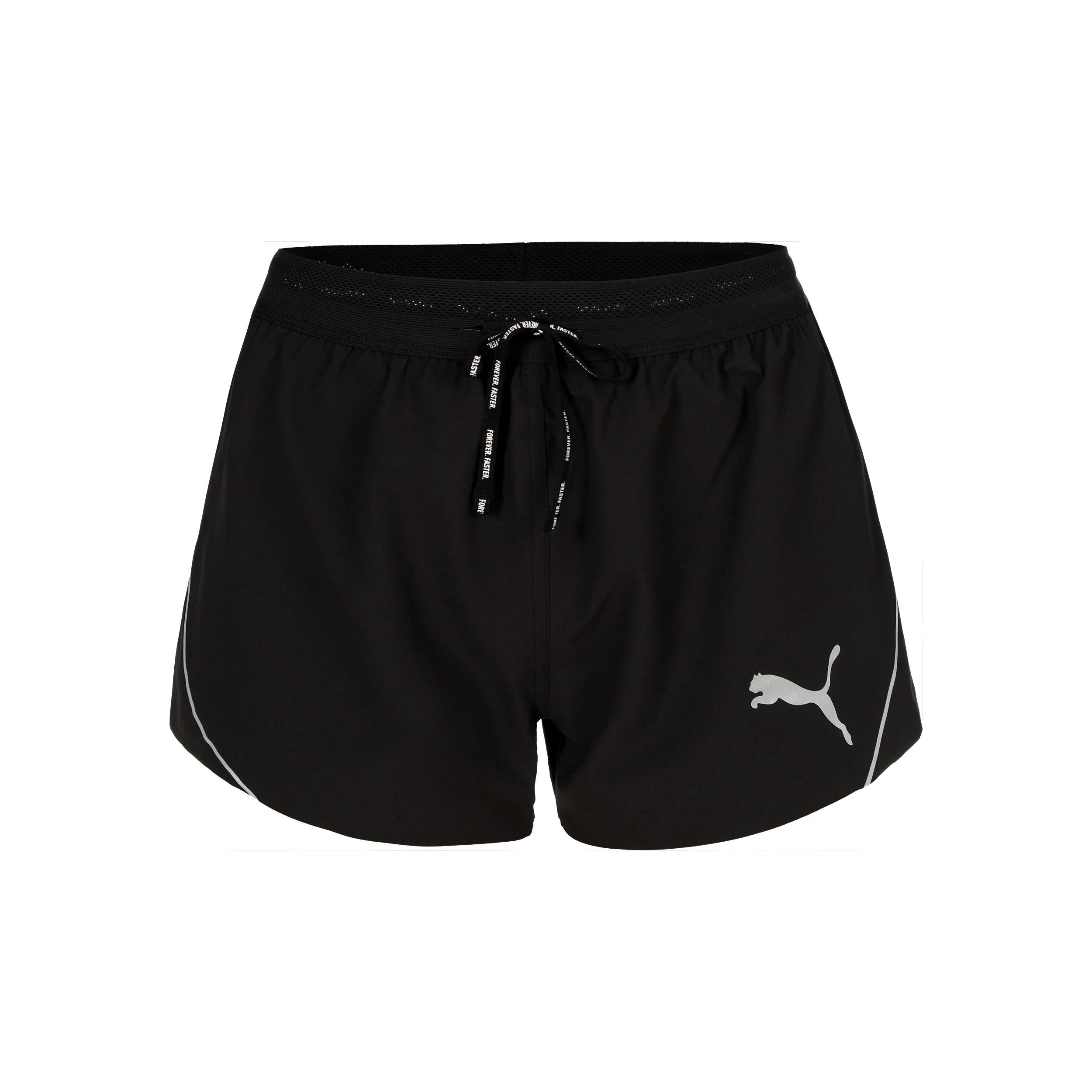 Raceday Ultraweave 3in Split Laufshorts Damen-Schwarz