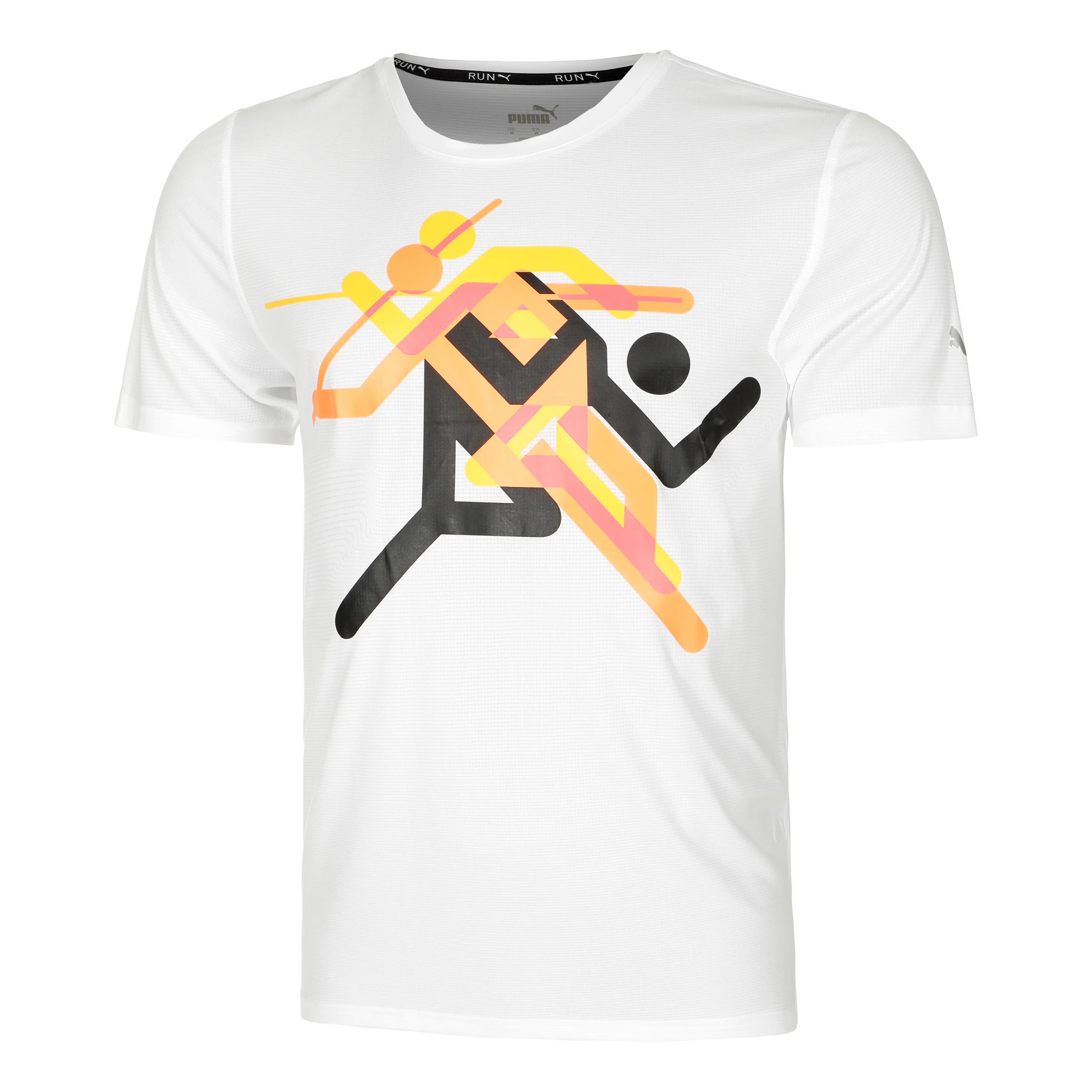 Run Faster Icons Graphic Laufshirt Herren-Weiß,Mehrfarbig