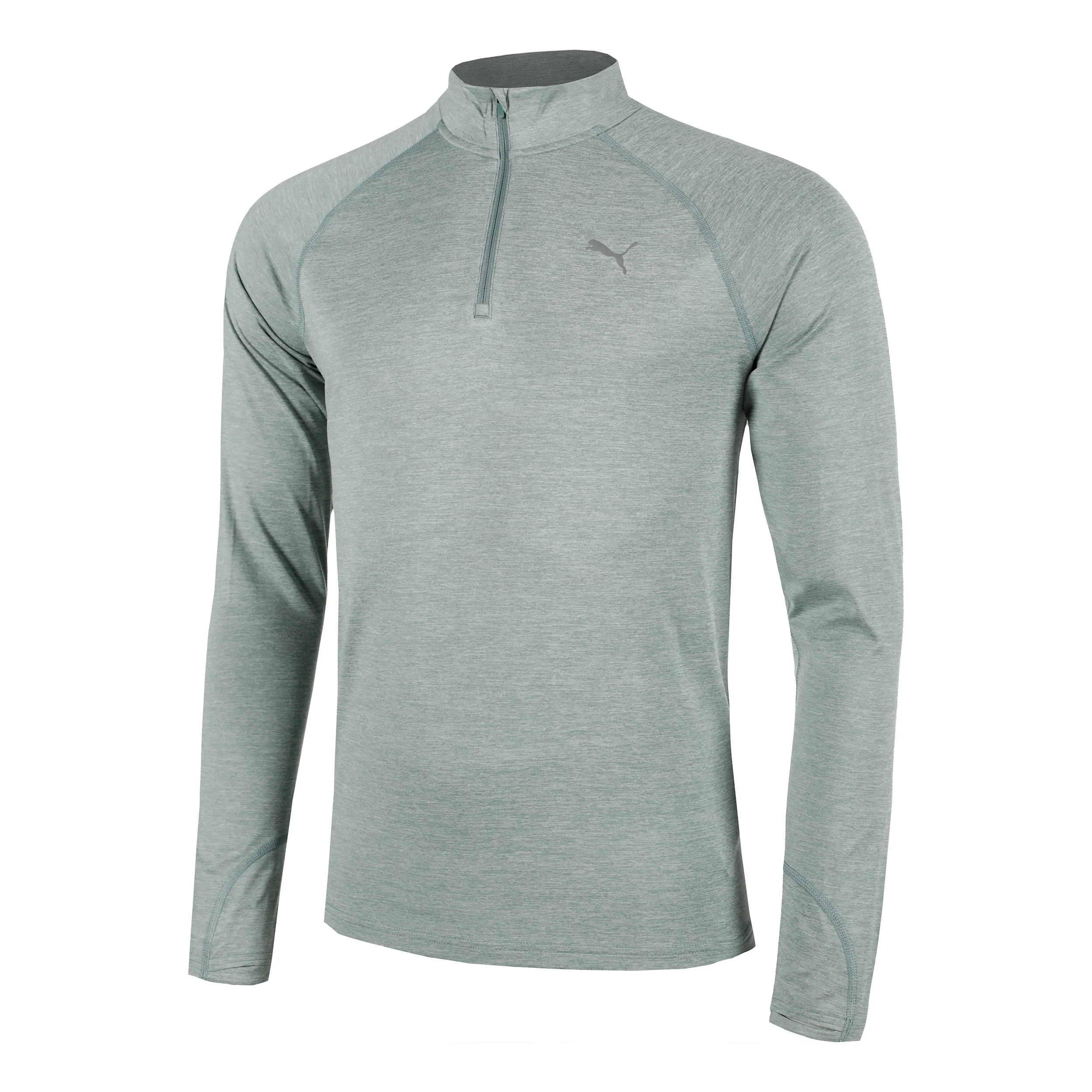 Velocity Cloudspun 1/4 Zip Laufshirt Herren - grün