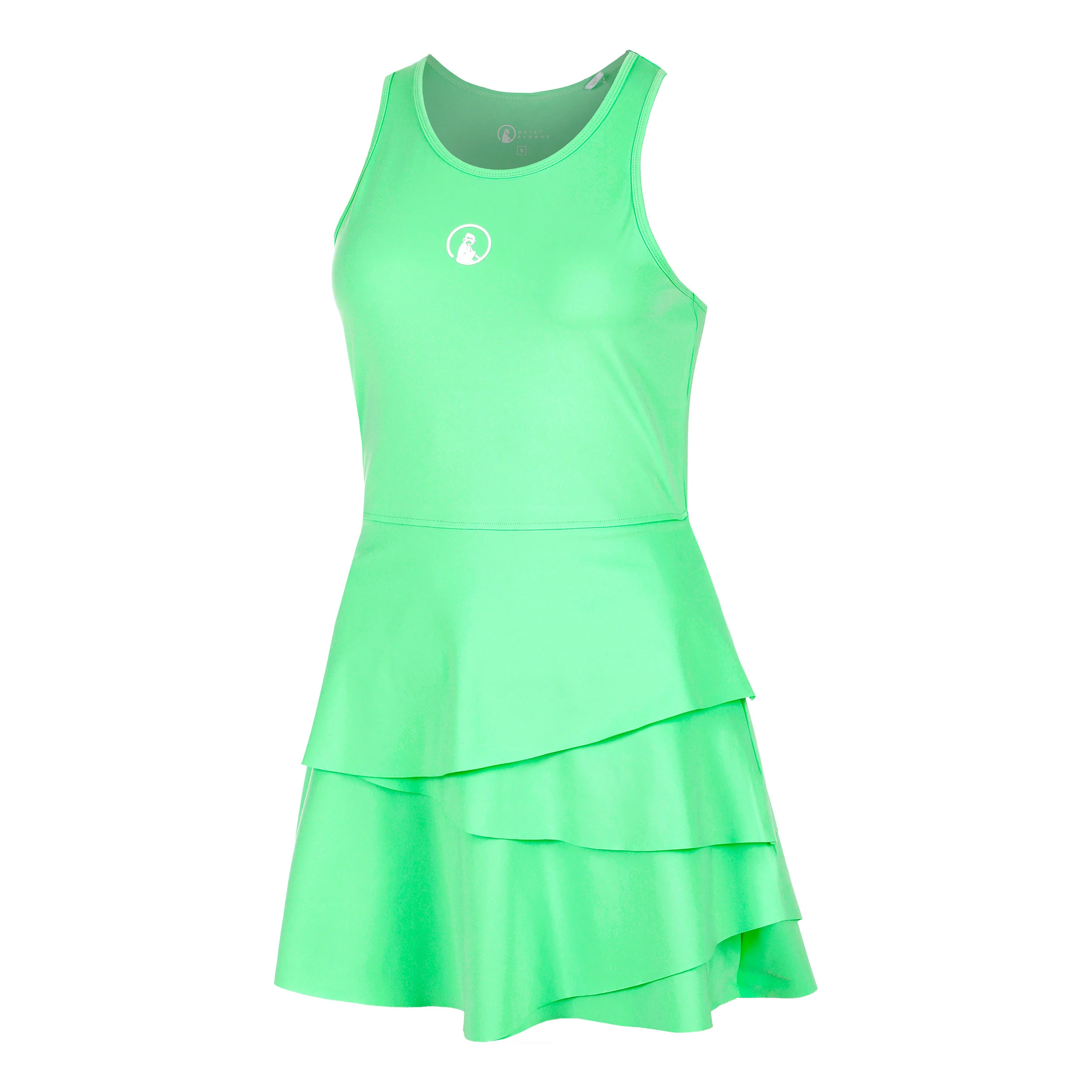 Joy Flounce Kleid Damen - grün, weiß