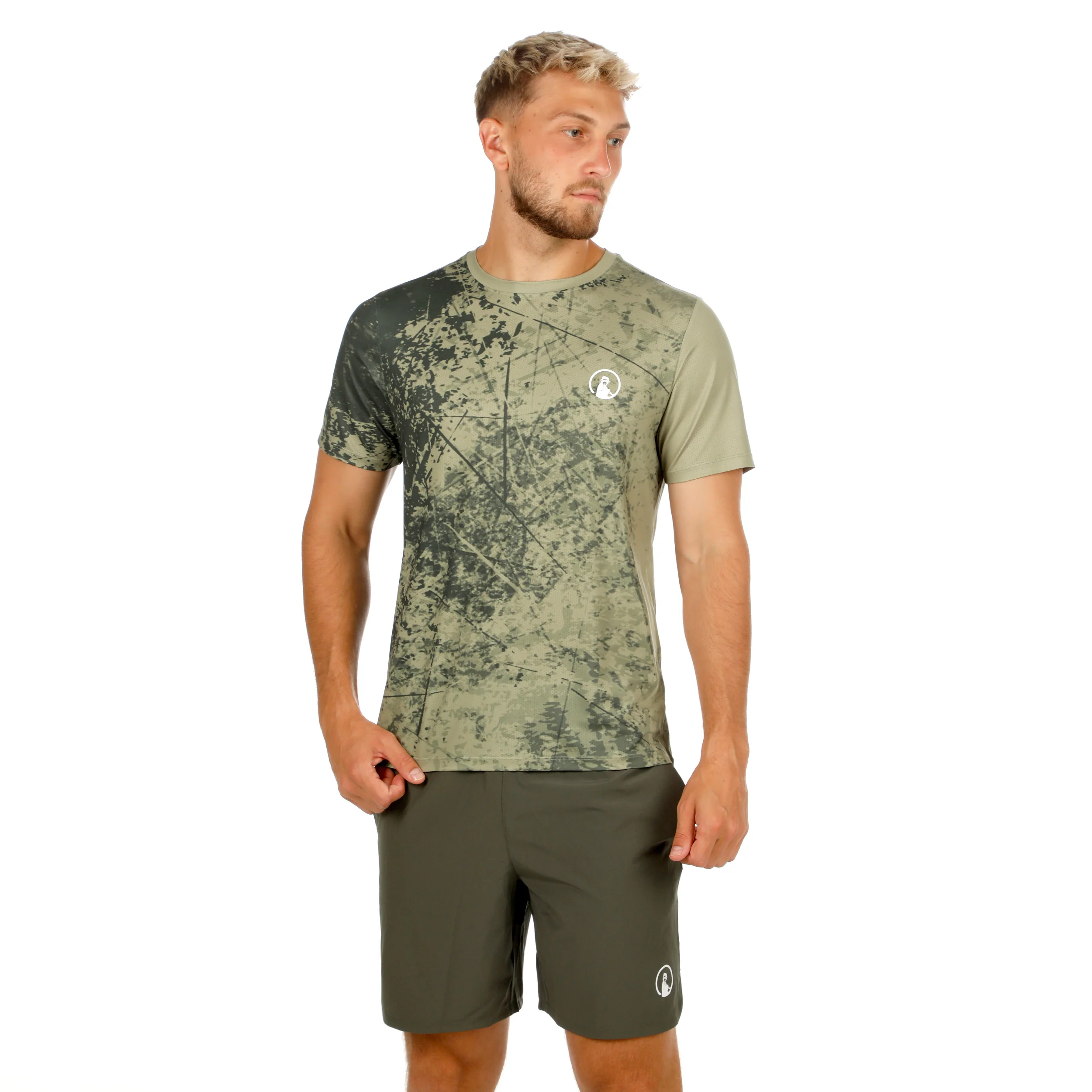 Memories Receiver Scrubbled T-Shirt Herren - khaki - Image 6