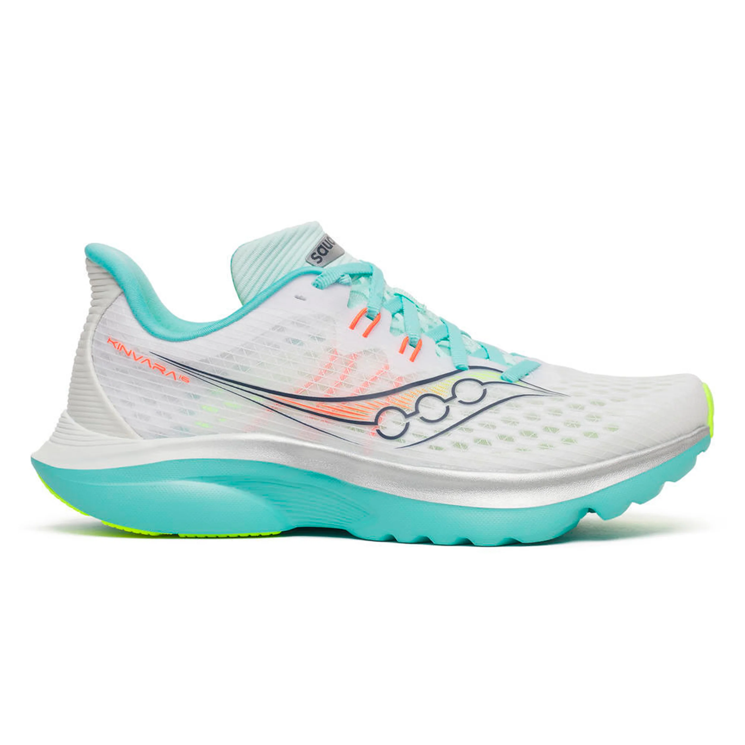 Kinvara 16 Neutralschuh Damen-weiß, türkis