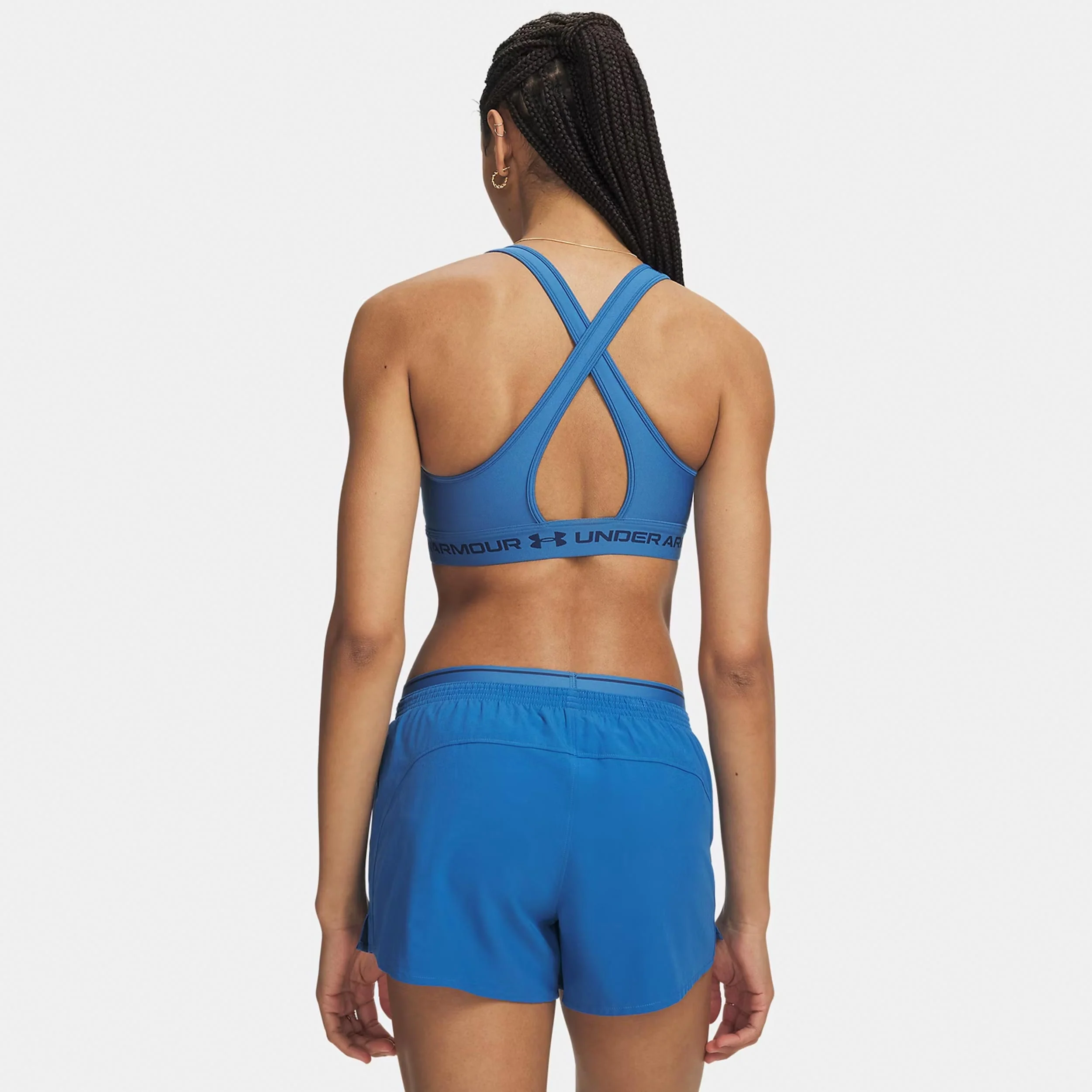 Crossback Mid Sport-BH Damen - blau, nachtblau - Image 2