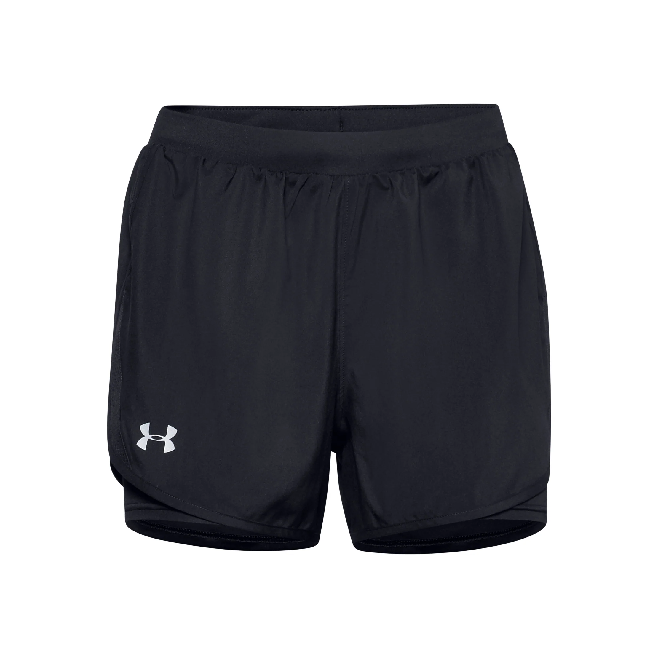 Fly By 2.0 2in1 Shorts Damen-Schwarz,Silber