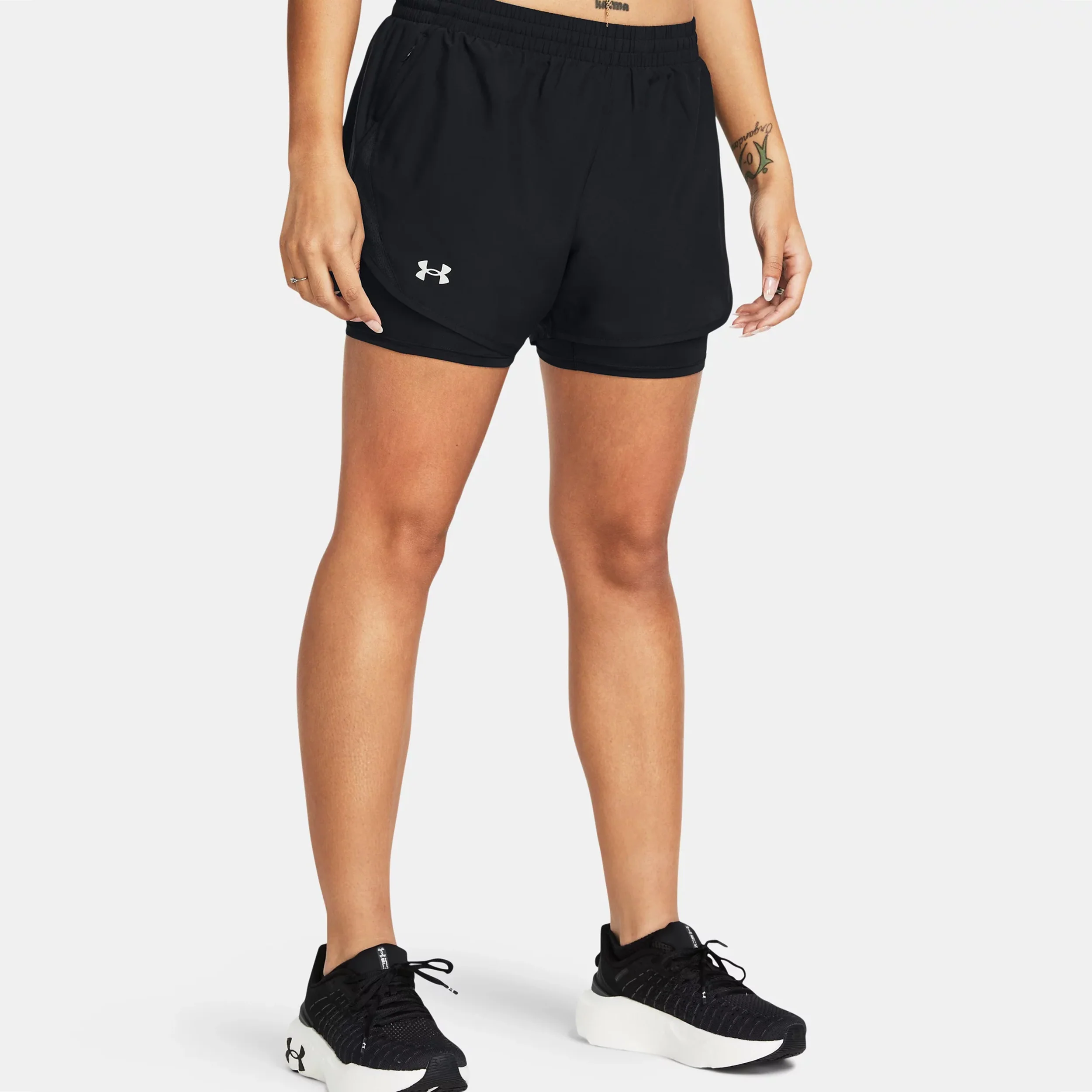 Fly By 2in1 Laufshorts Damen - schwarz - Image 3