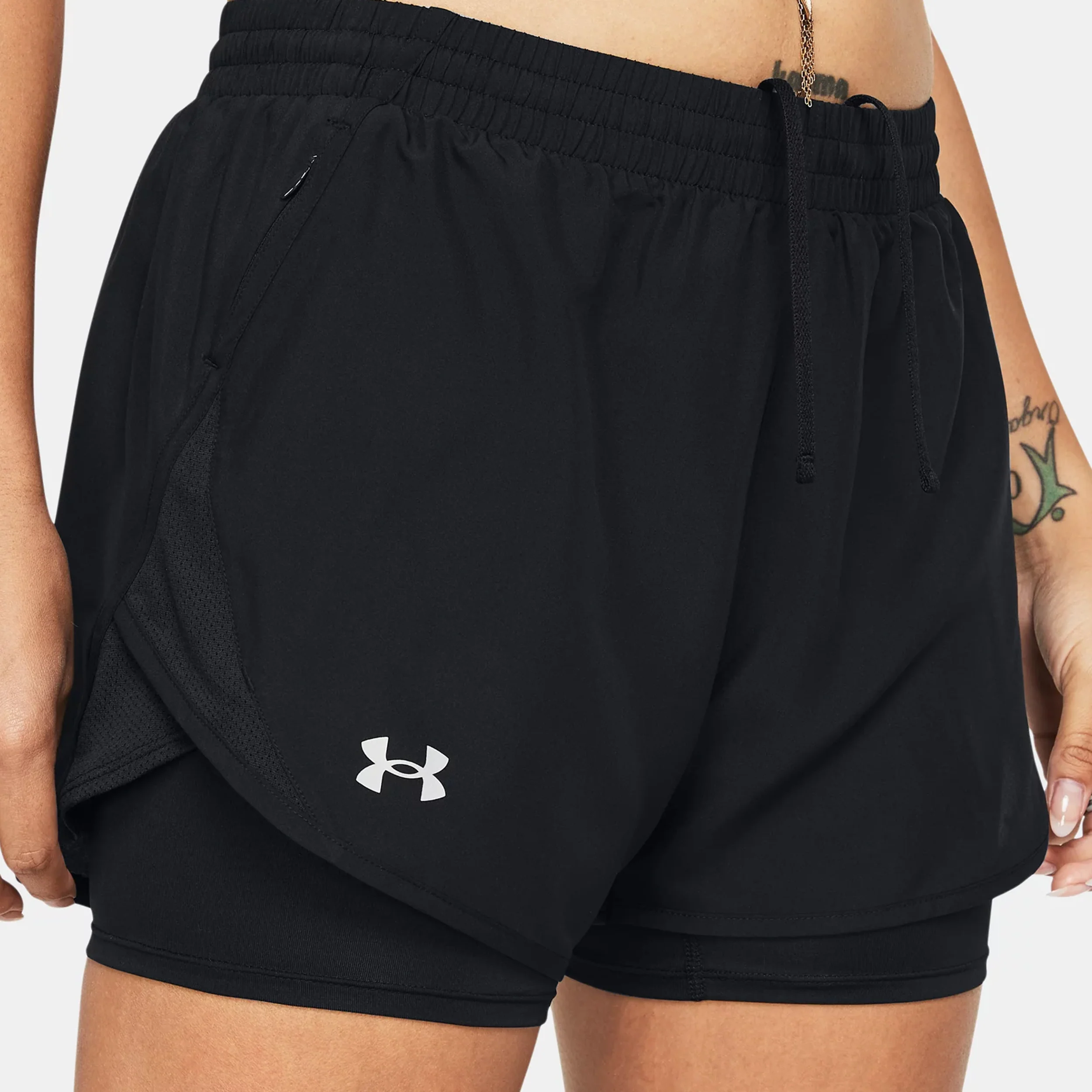 Fly By 2in1 Laufshorts Damen - schwarz - Image 6