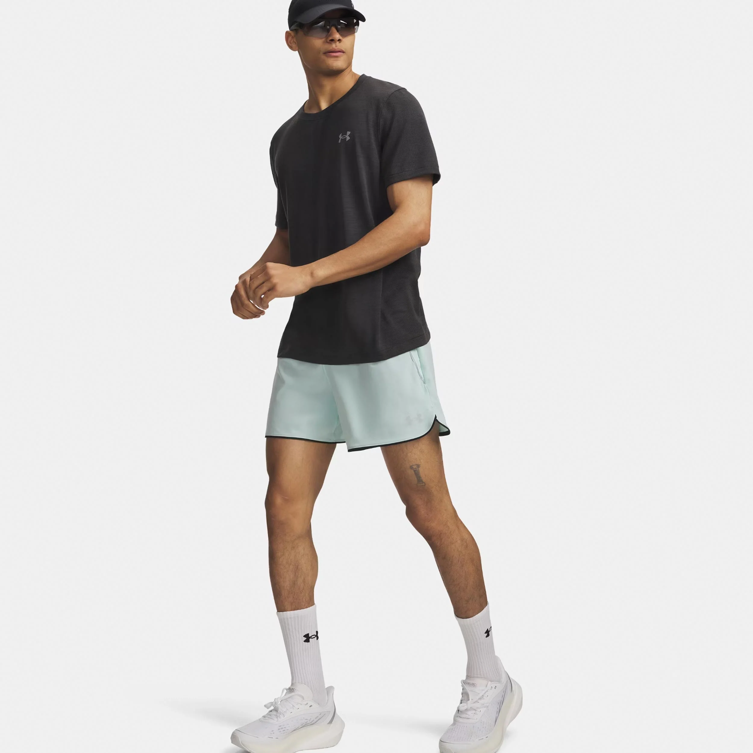 Velociti Pro 5in Laufshorts Herren - mint, silber - Image 3