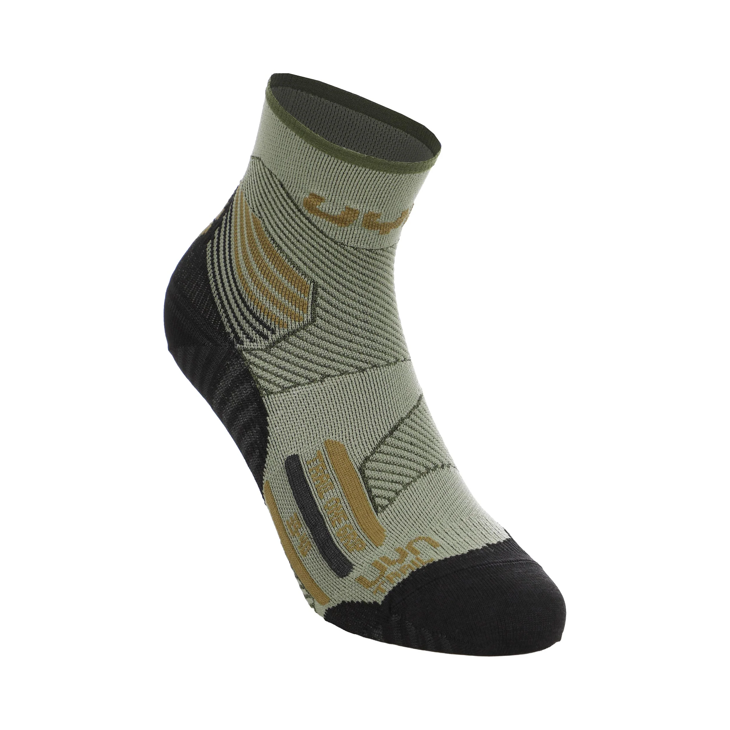 Trail One Grip Laufsocken Herren - grün, schwarz