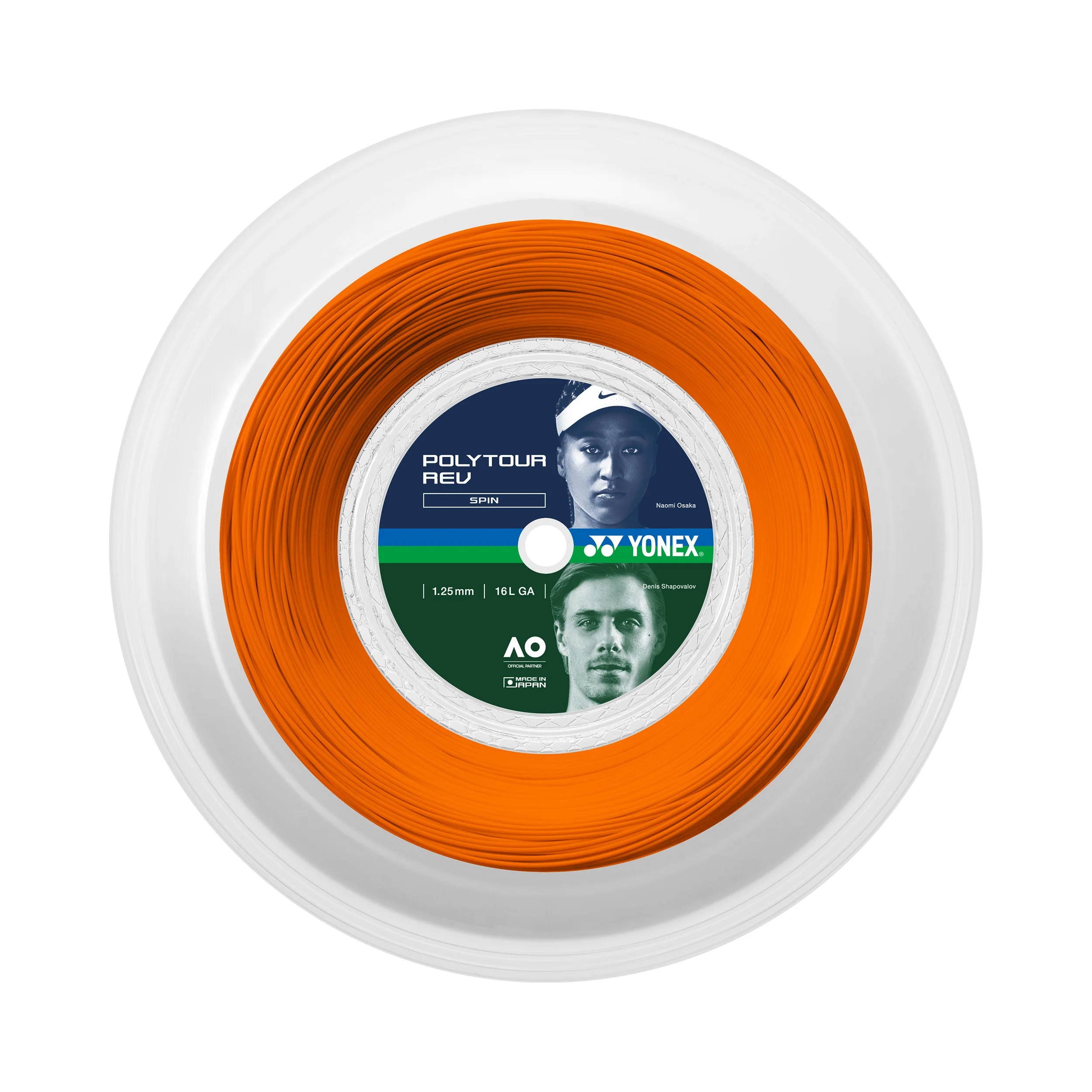 Poly Tour Rev Saitenrolle 200m-Orange